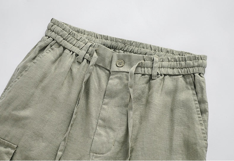 Pure Linen -  Mid Waist Pants