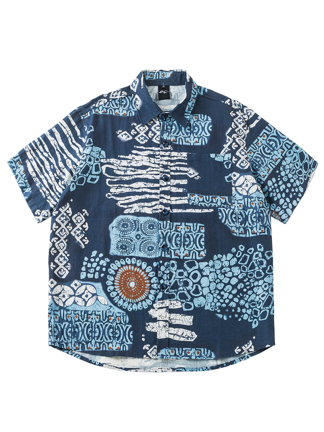 Blue Mirage - Hawaiian Short Sleeve Cotton & Linen Shirt