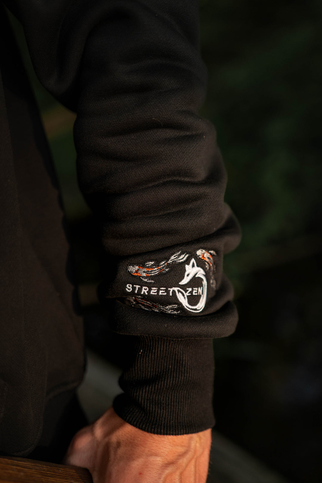 Heavy Embroidery Japanese Koi Fish Hoodie 400GSM
