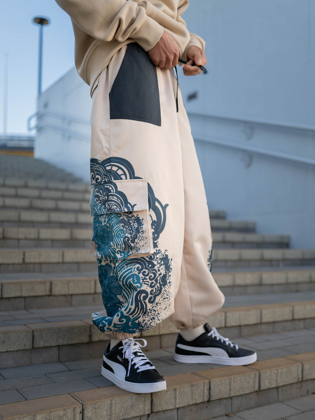 Baggy Cargo Unisex Pants - Blue Ink (PRE-ORDER)