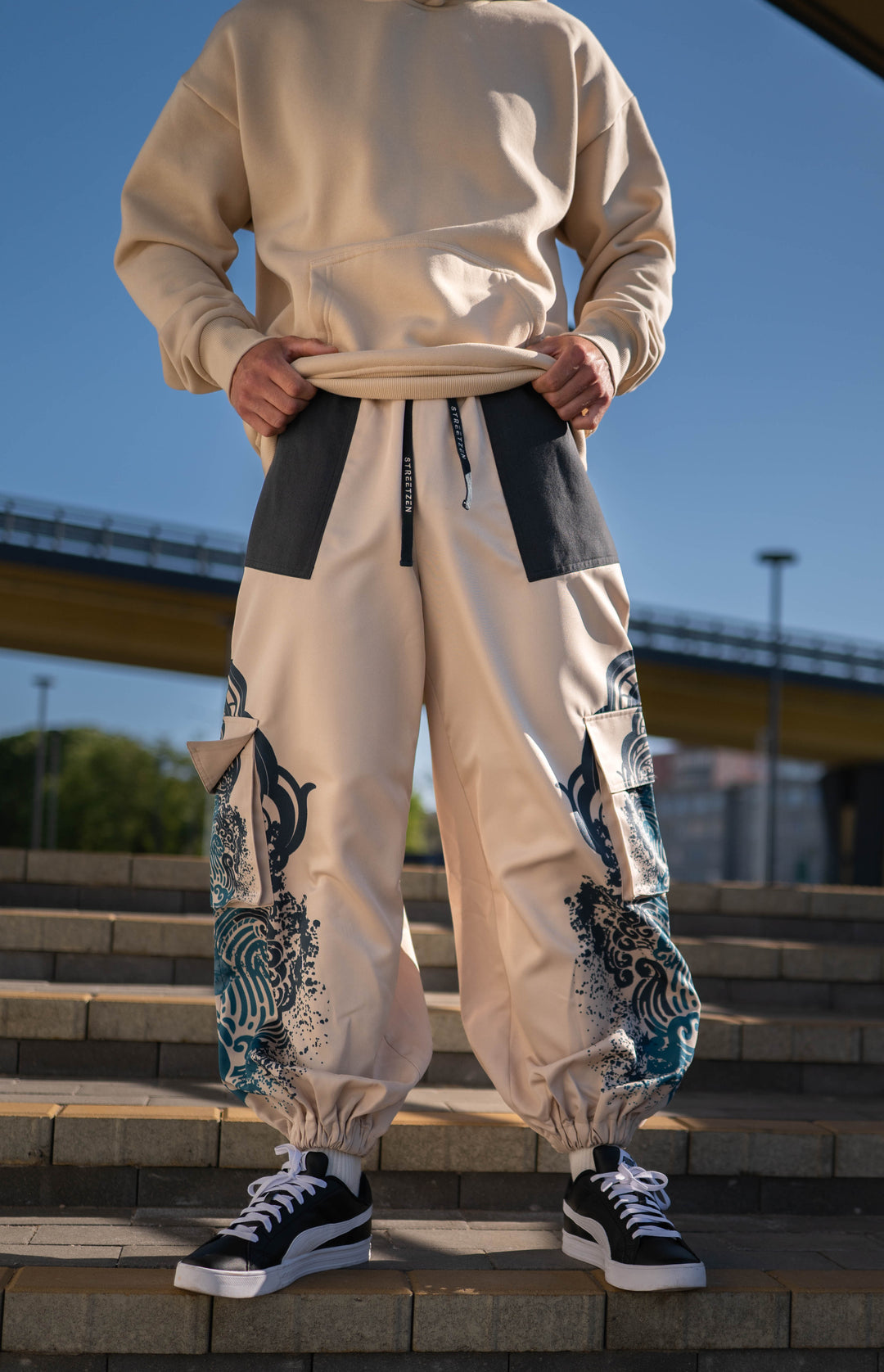 Baggy Cargo Unisex Pants - Blue Ink (PRE-ORDER)