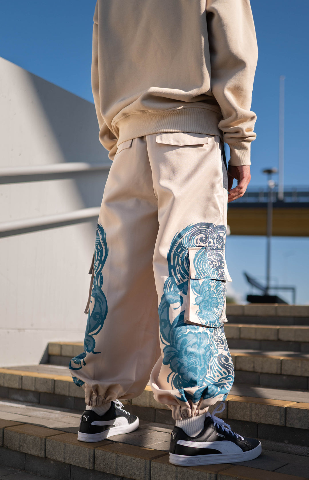 Baggy Cargo Unisex Pants - Blue Ink (PRE-ORDER)