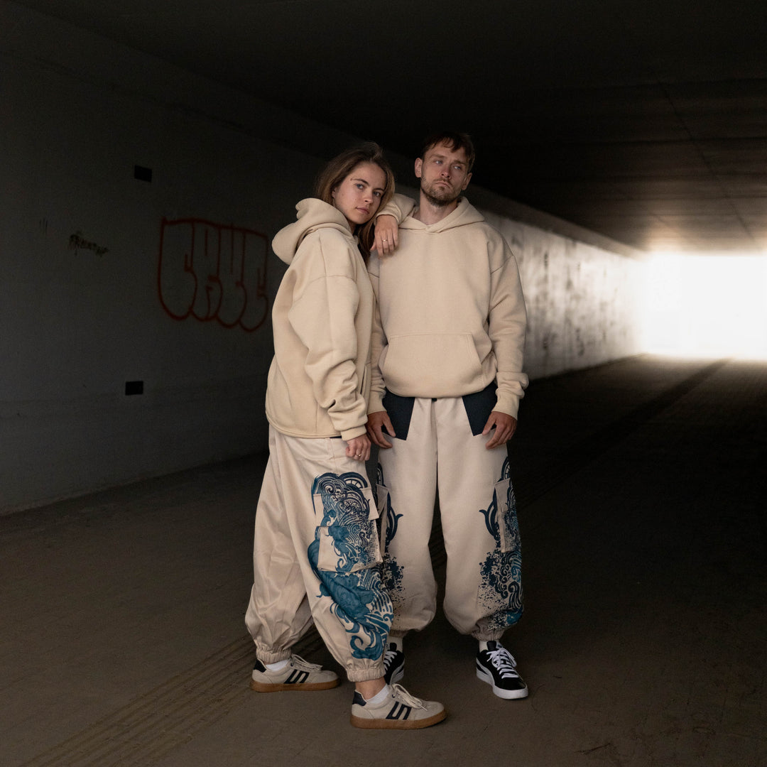 Baggy Cargo Unisex Pants - Blue Ink (PRE-ORDER)