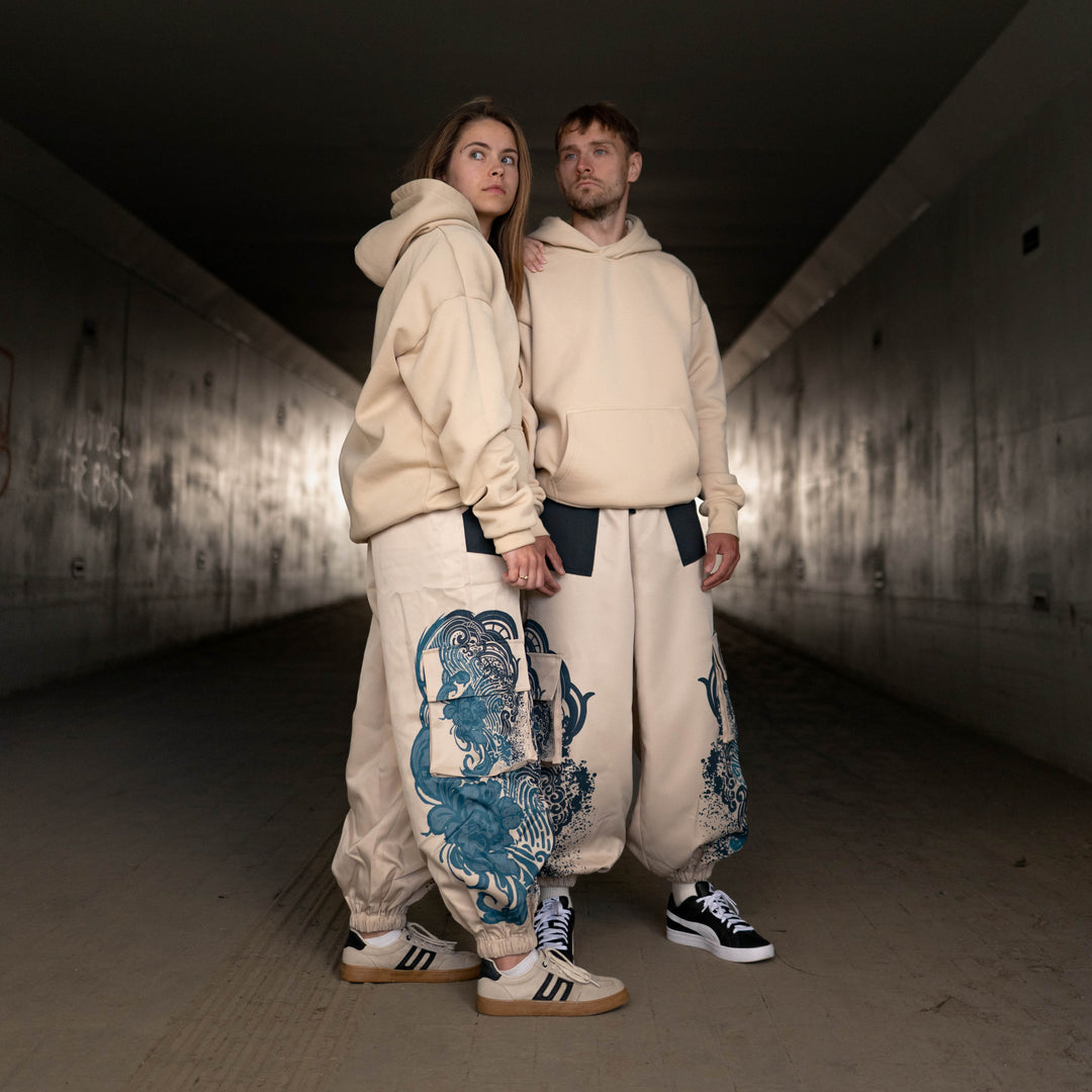 Baggy Cargo Unisex Pants - Blue Ink (PRE-ORDER)