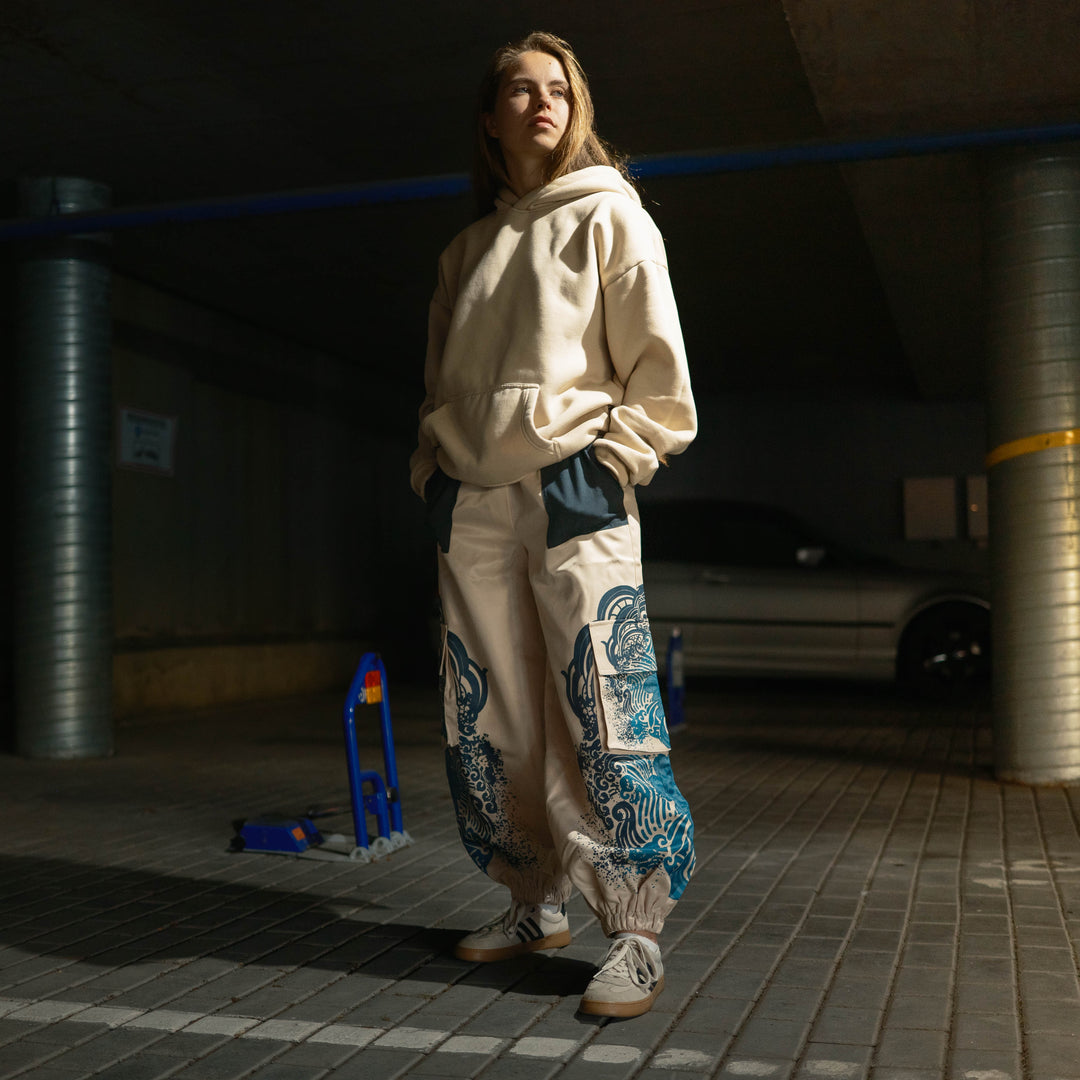 Baggy Cargo Unisex Pants - Blue Ink (PRE-ORDER)