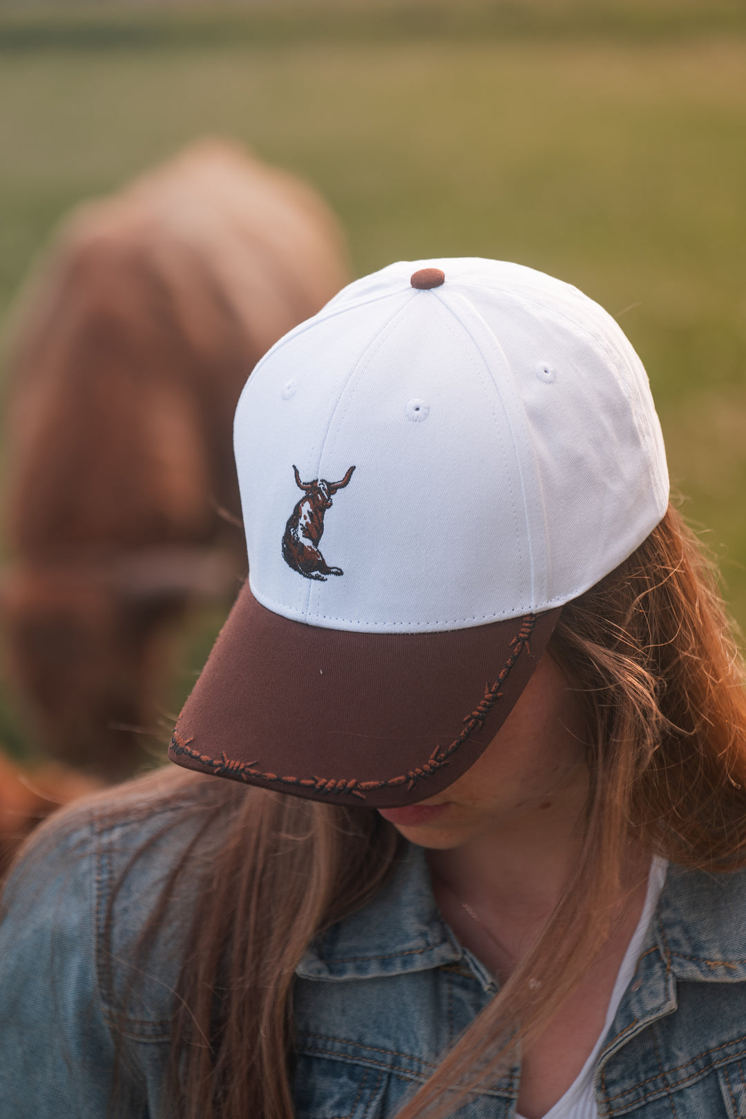 Prairie Bull - Embroidered Unisex Western Cap Rustic Brown