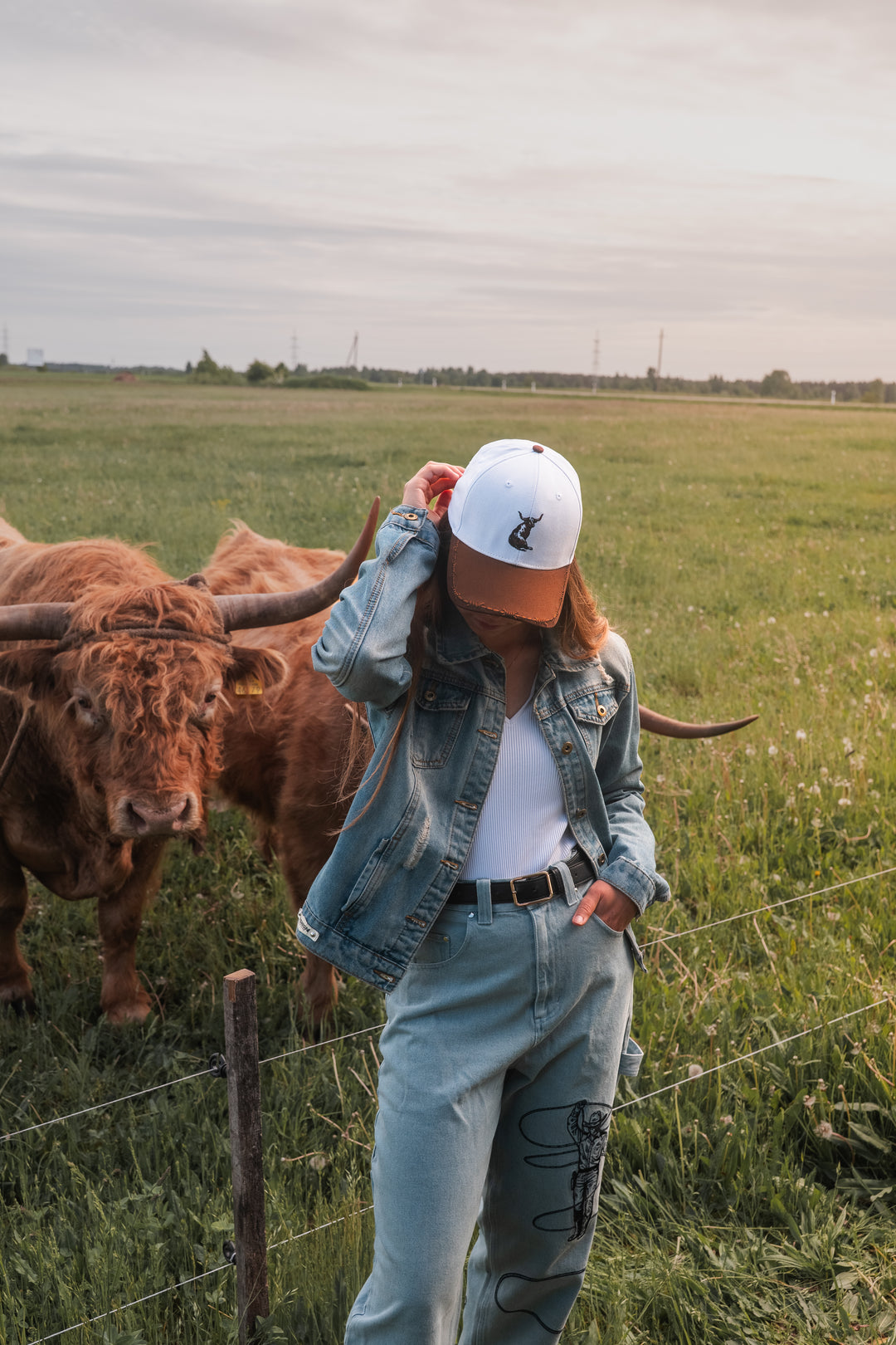 Prairie Bull - Embroidered Unisex Western Cap Rustic Brown