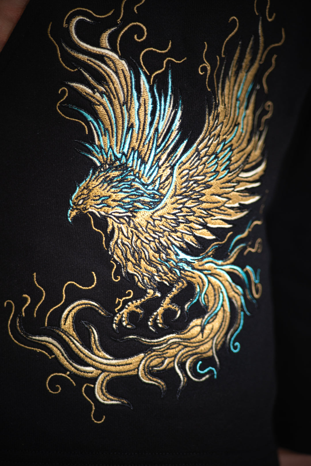 Golden Phoenix - Embroidered Unisex Shorts - Heavy Cotton