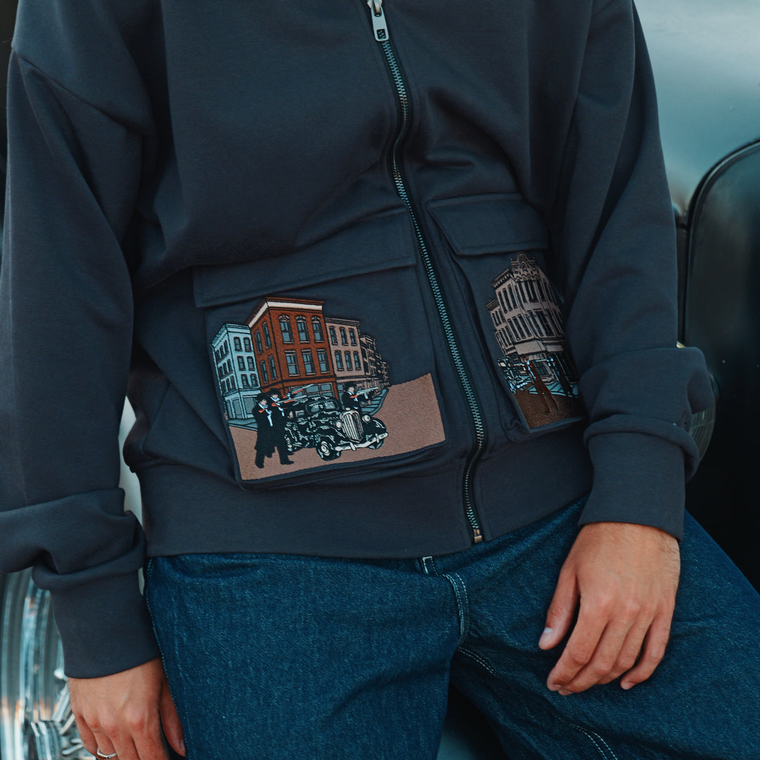 MAFIA - Full Zip Embroidery Hoodie Unisex