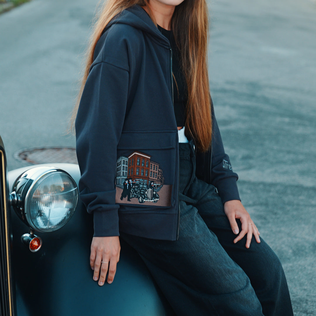 MAFIA - Full Zip Embroidery Hoodie Unisex
