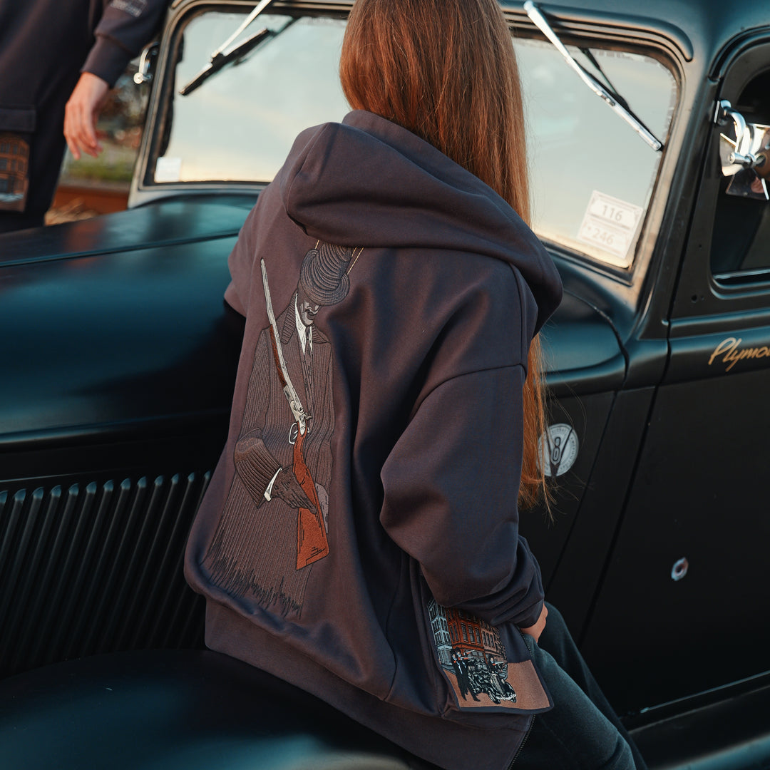 MAFIA - Full Zip Embroidery Hoodie Unisex
