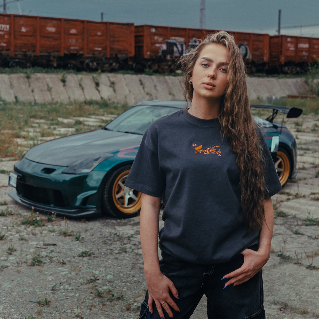 Embroidered ''Drift King'' T-Shirt - 280GSM Heavy Cotton - Unisex