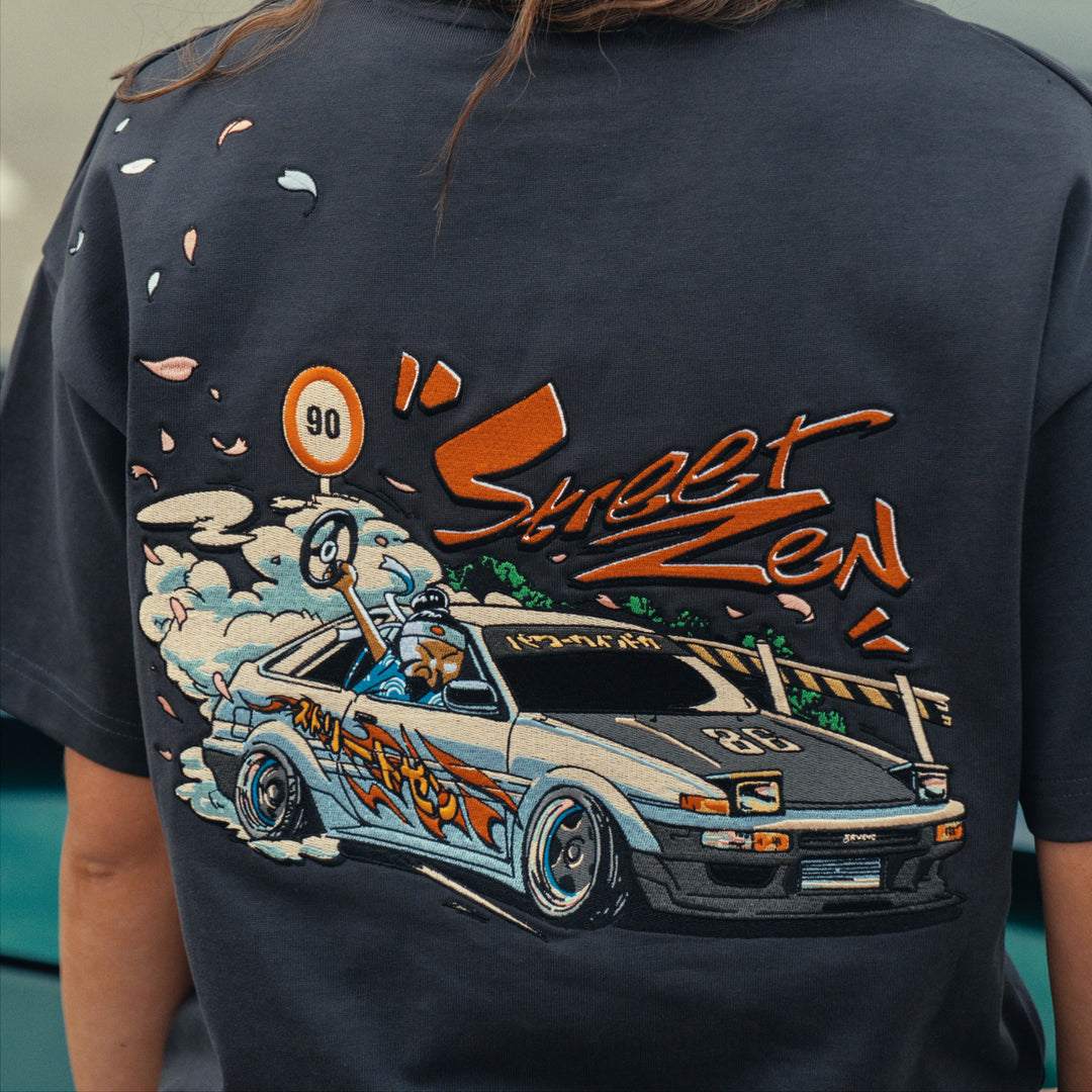 Embroidered ''Drift King'' T-Shirt - 280GSM Heavy Cotton - Unisex