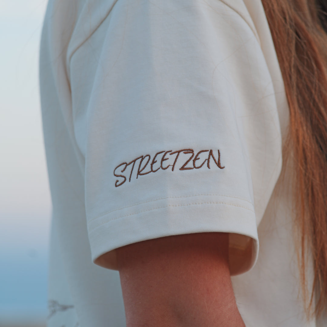 Mountain Temple Embroidered T-Shirt - 270GSM Cotton - Unisex