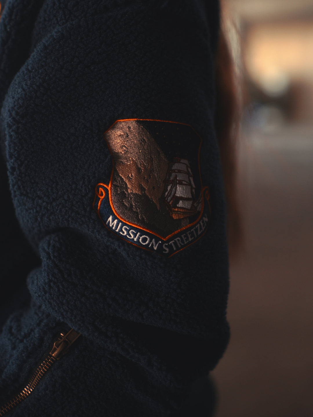 NASA Aviator Embroidery Jacket - Unisex, Cosmic Ink