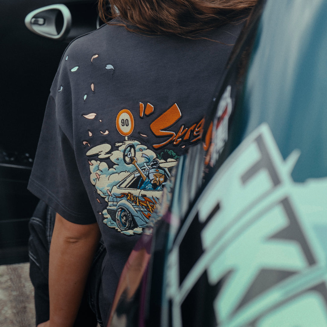Embroidered ''Drift King'' T-Shirt - 280GSM Heavy Cotton - Unisex