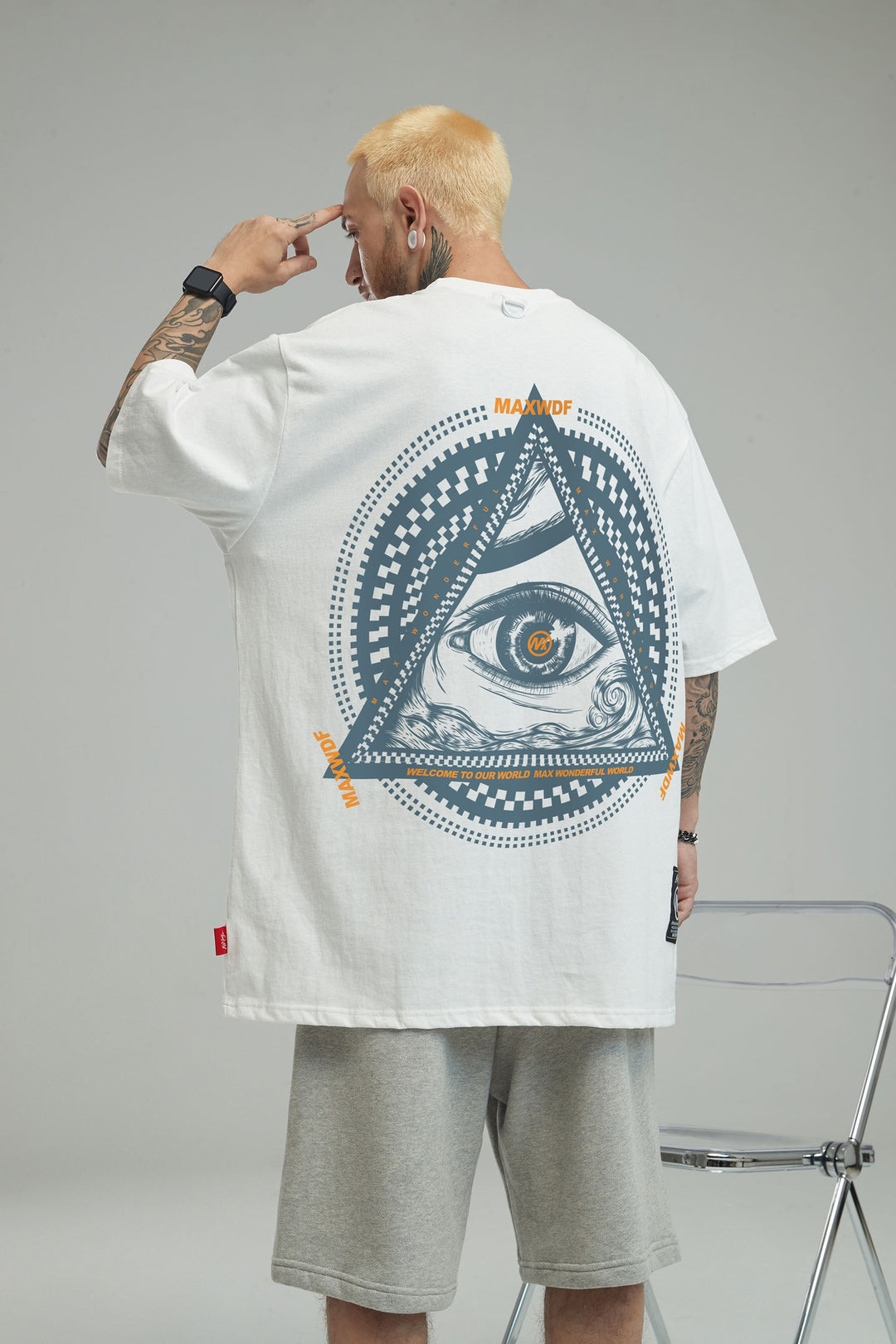 T-Shirt Streetwear Eye, Übergröße