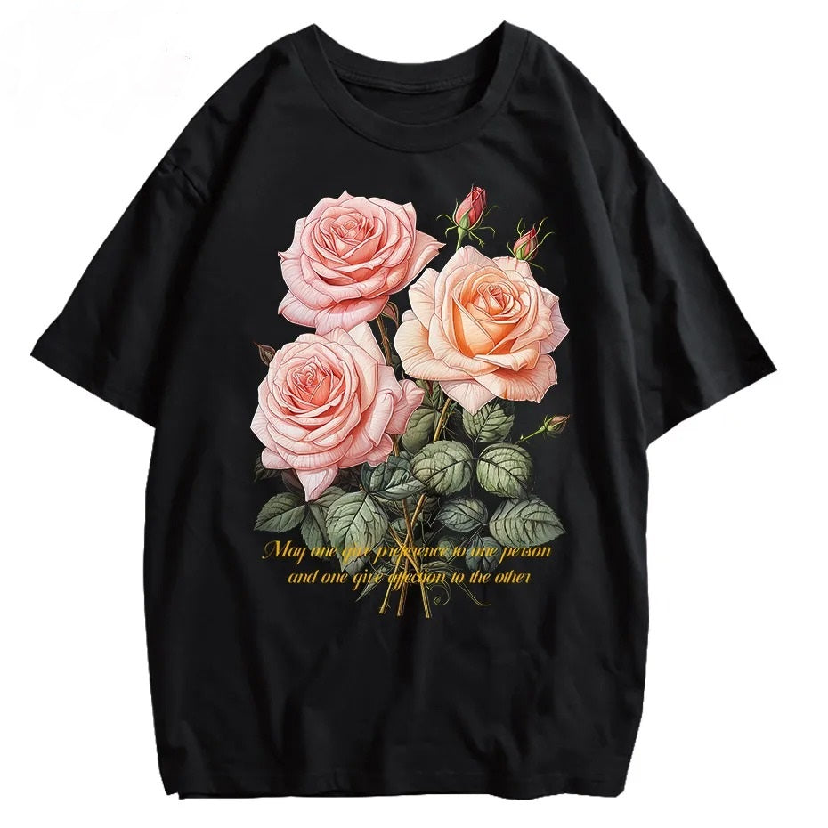 Vintage Roses Washed Loose T-Shirt