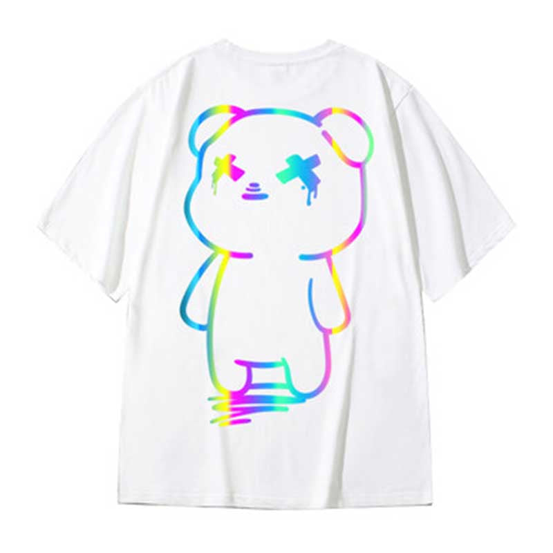 Reflective Teddy Bear Rainbow Unisex T-shirt