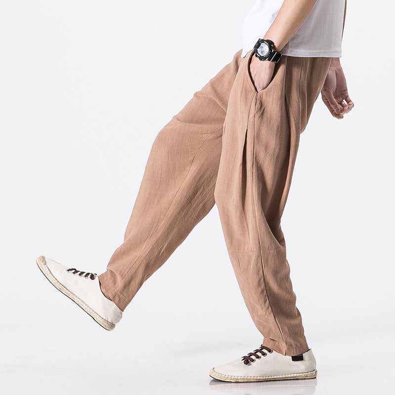 Linen Breathable Traditional Style Pants