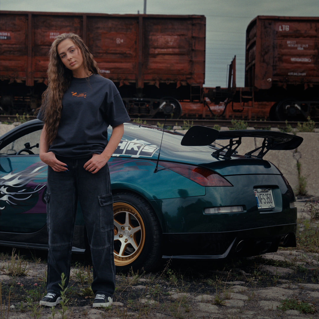 Embroidered ''Drift King'' T-Shirt - 280GSM Heavy Cotton - Unisex