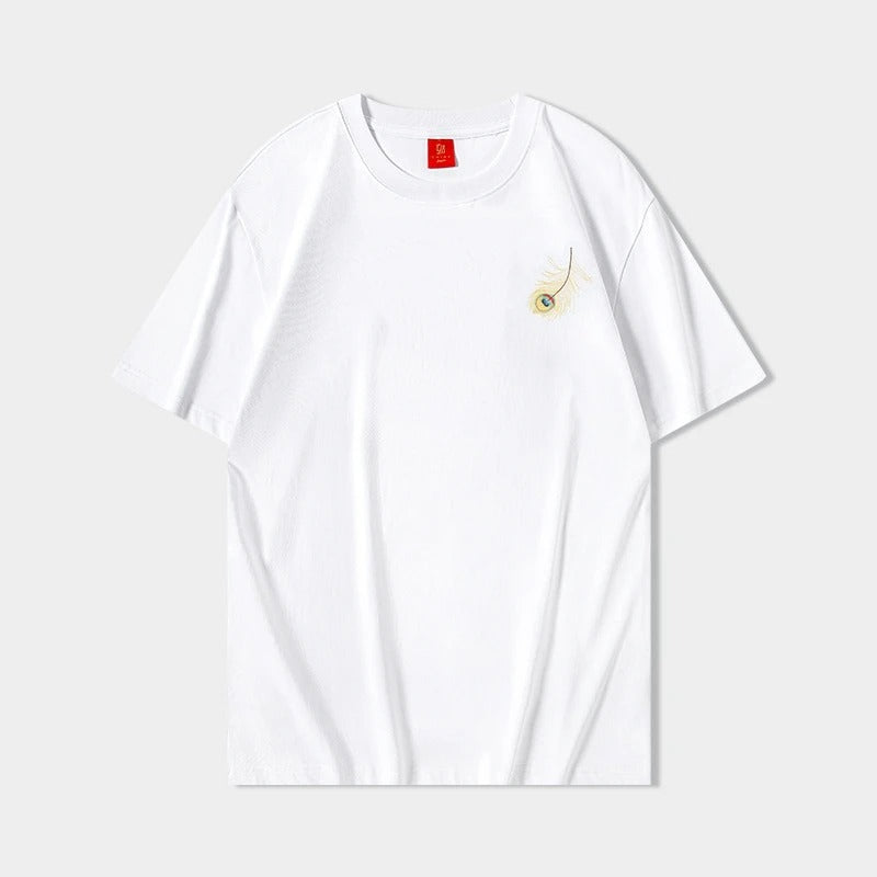 Peacock Embroidery T-Shirt