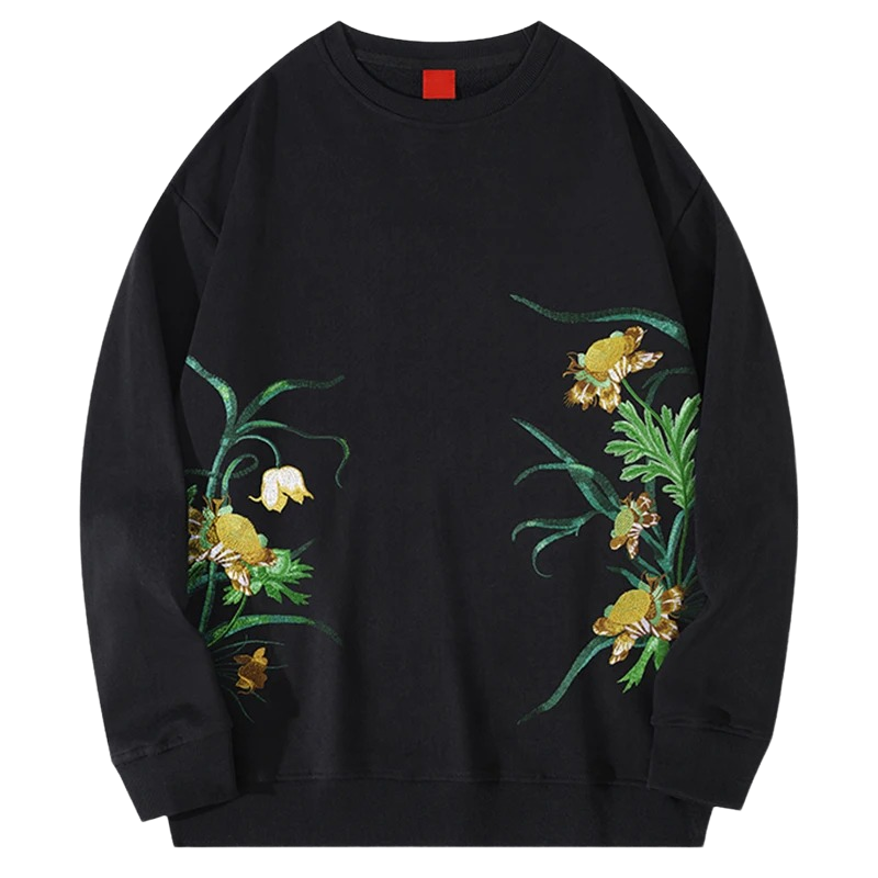 Embroidered Botanicals Sweatshirt