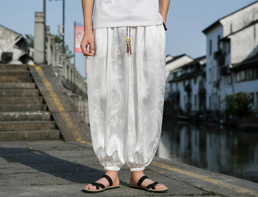 Baggy Silk Harem Pants - Boho