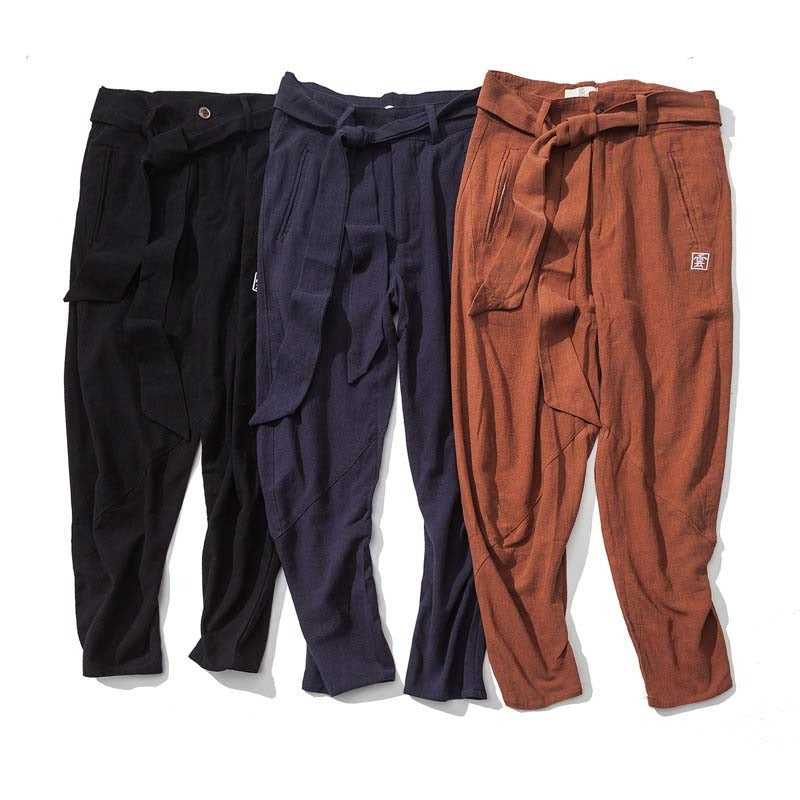 Harajuku Style Cotton/Linen Pants