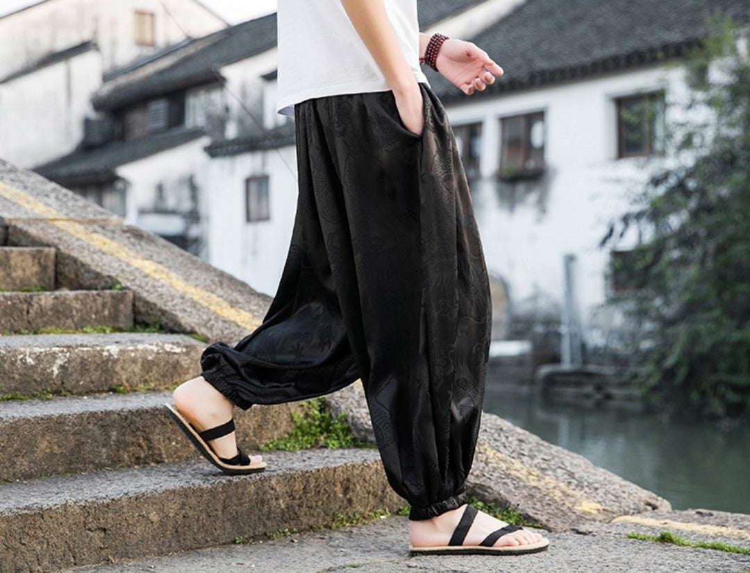 Baggy Silk Harem Pants - Boho