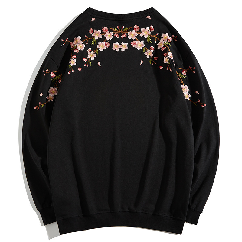 Embroidered Sakura Sweater, Japan Street Style (Unisex)