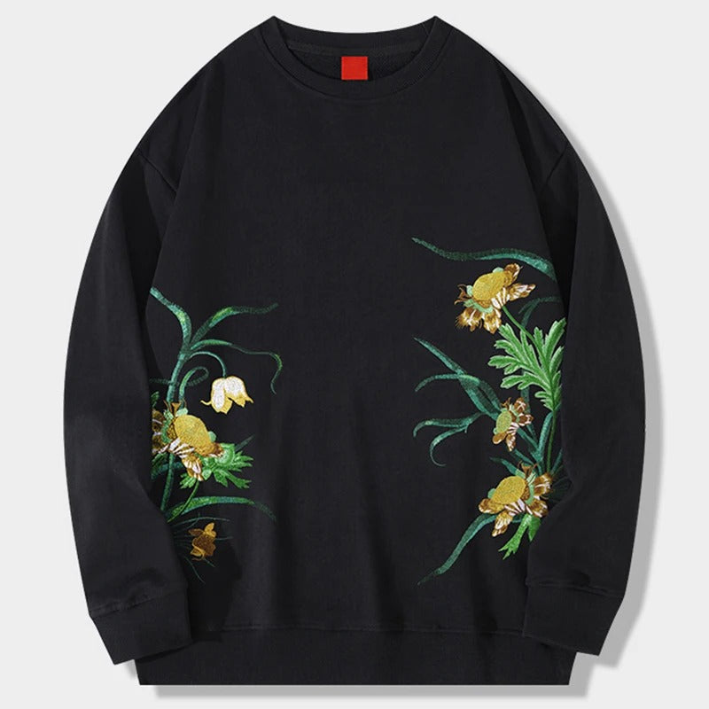 Embroidered Botanicals Sweatshirt