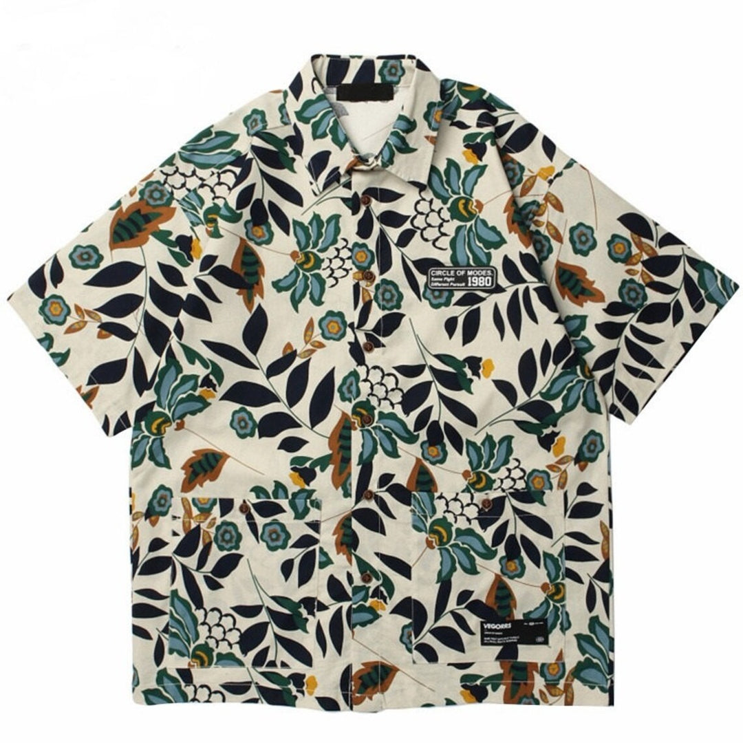 Retro Flowers Unisex Beach-Hawaiian Shirt