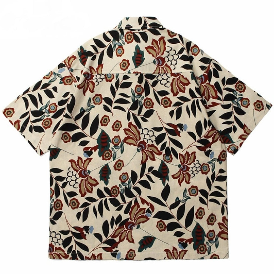 Retro Flowers Unisex Beach-Hawaiian Shirt