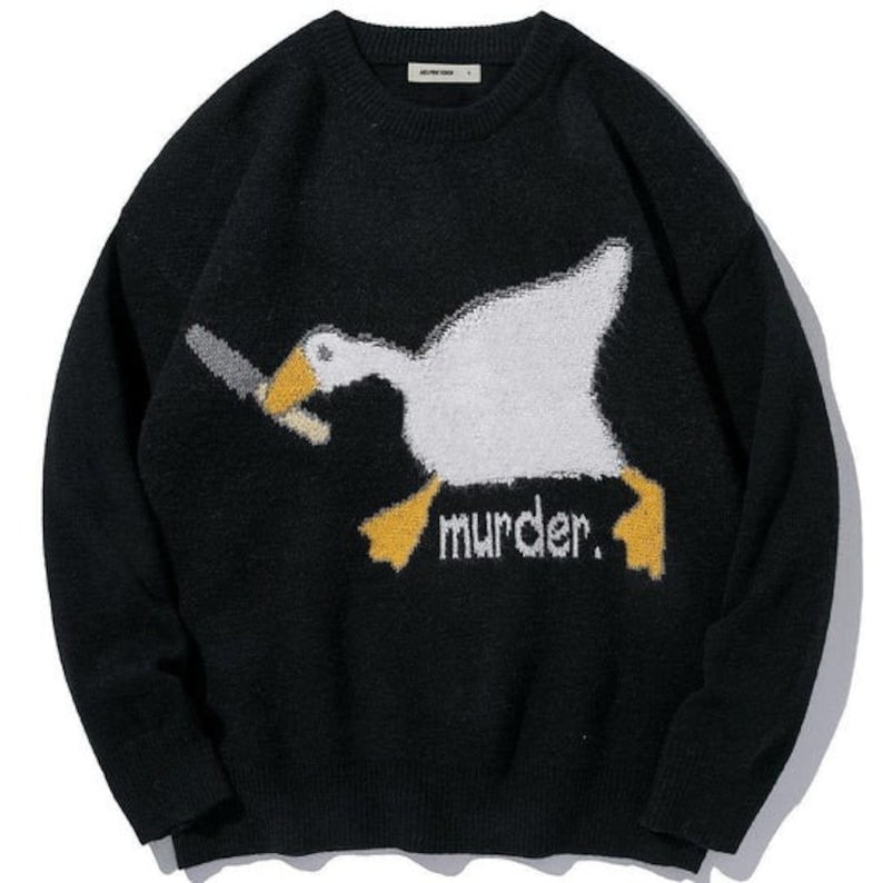 Knitted Sweater Murder Duck, Unisex