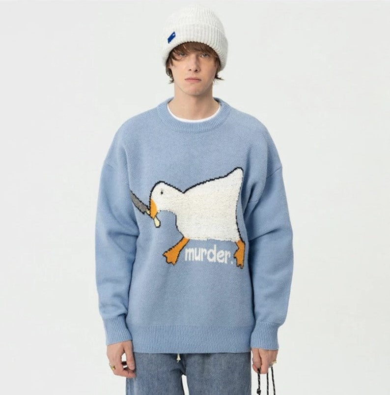 Knitted Sweater Murder Duck, Unisex