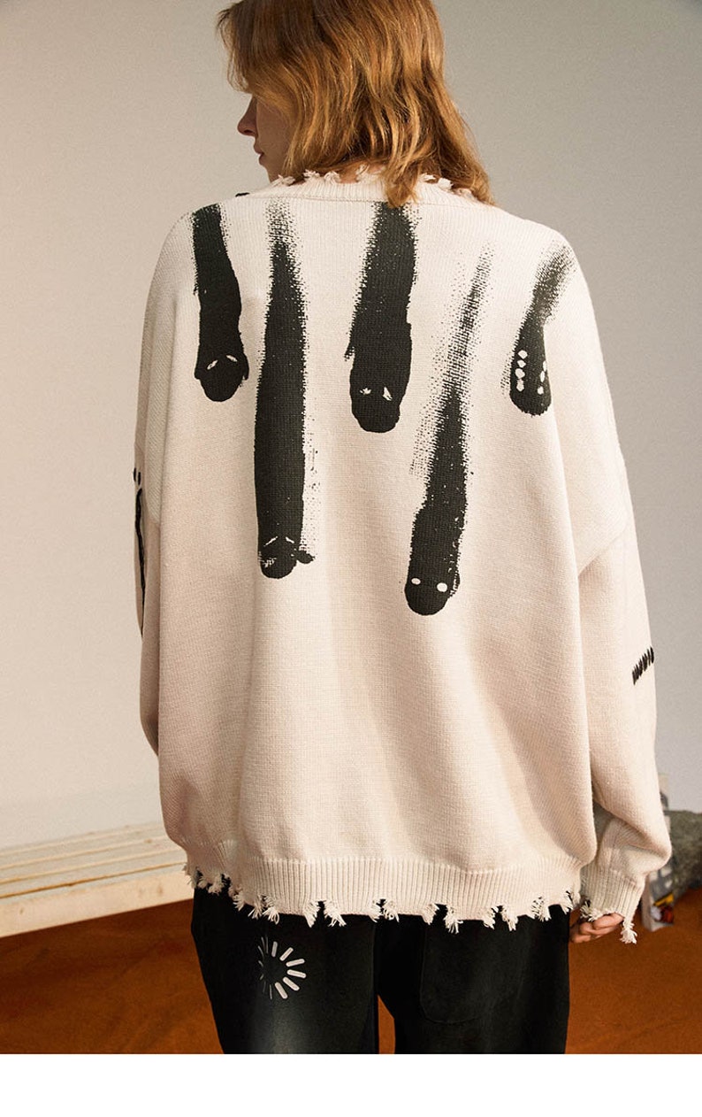 Ghost Knitted Sweater - Ripped
