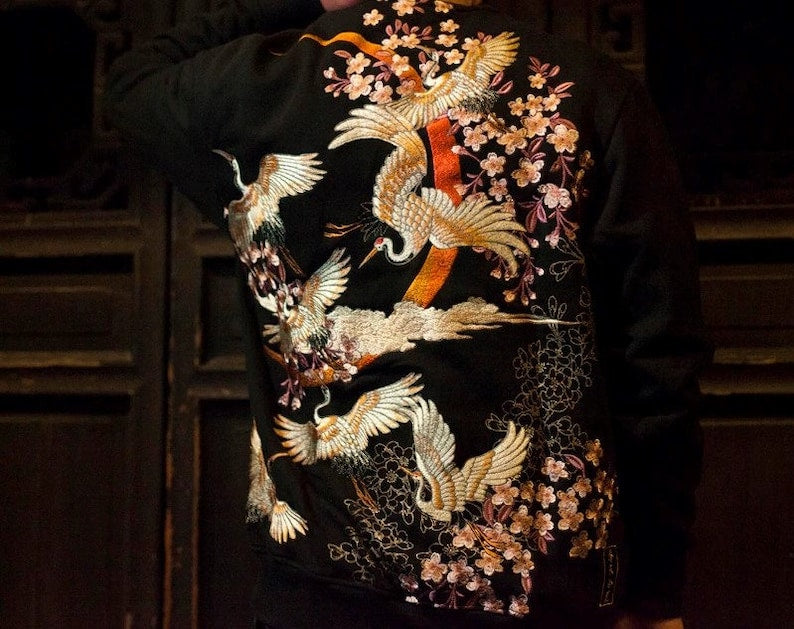 Crane - Sakura Embroidered Sweatshirt