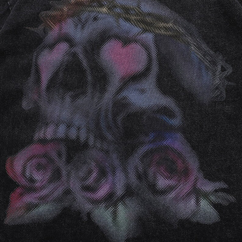 Totenkopf Rose T-Shirt Unisex
