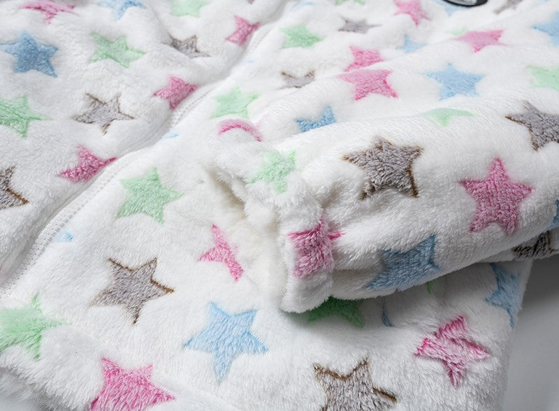 Reversible Fleece Fluffy Jacket - Stars Unisex