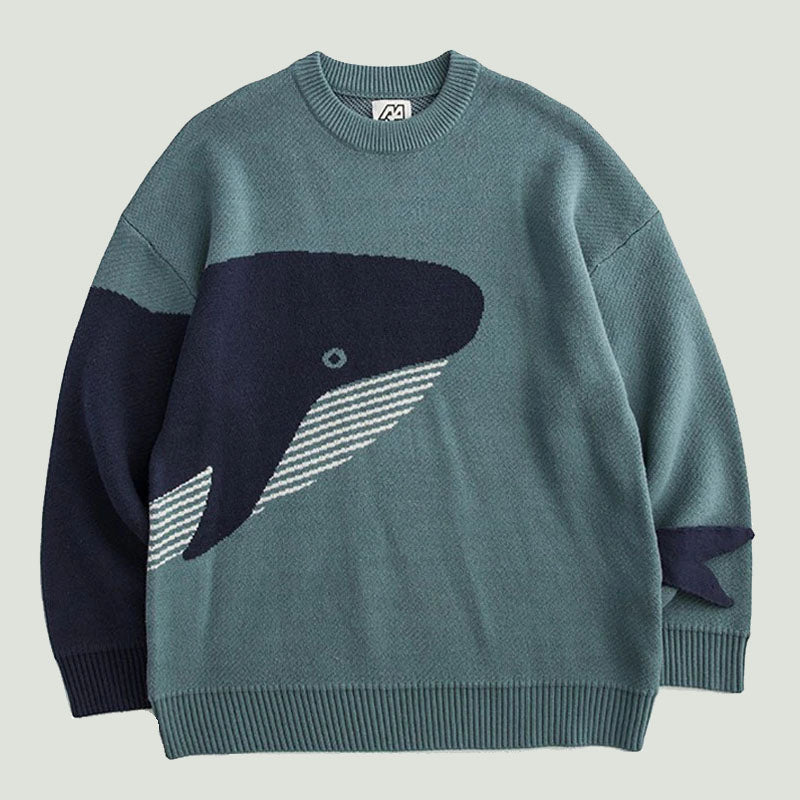 Whale Knitted Sweater - Unisex