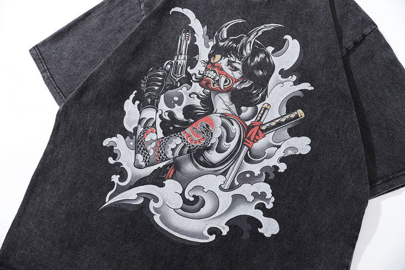 Samurai T-Shirt Streetwear Japanisch