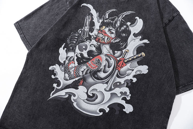 Camiseta Samurai Streetwear Japonés