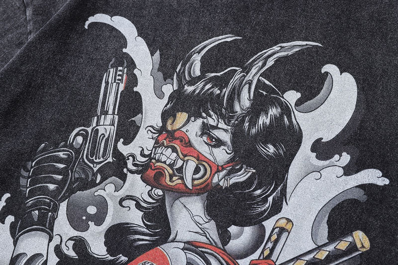 Camiseta Samurai Streetwear Japonés