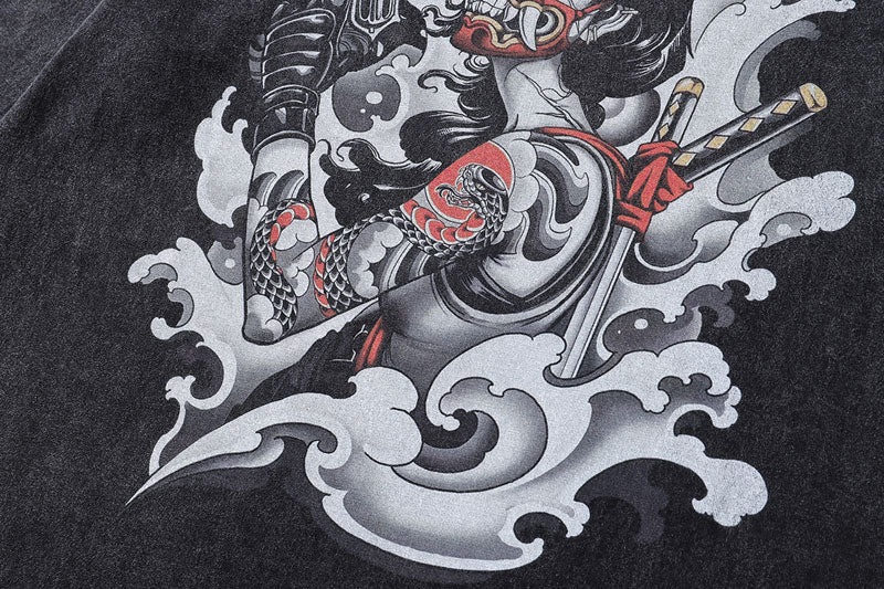 Camiseta Samurai Streetwear Japonés