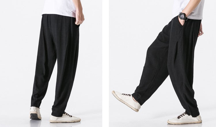 Linen Breathable Traditional Style Pants
