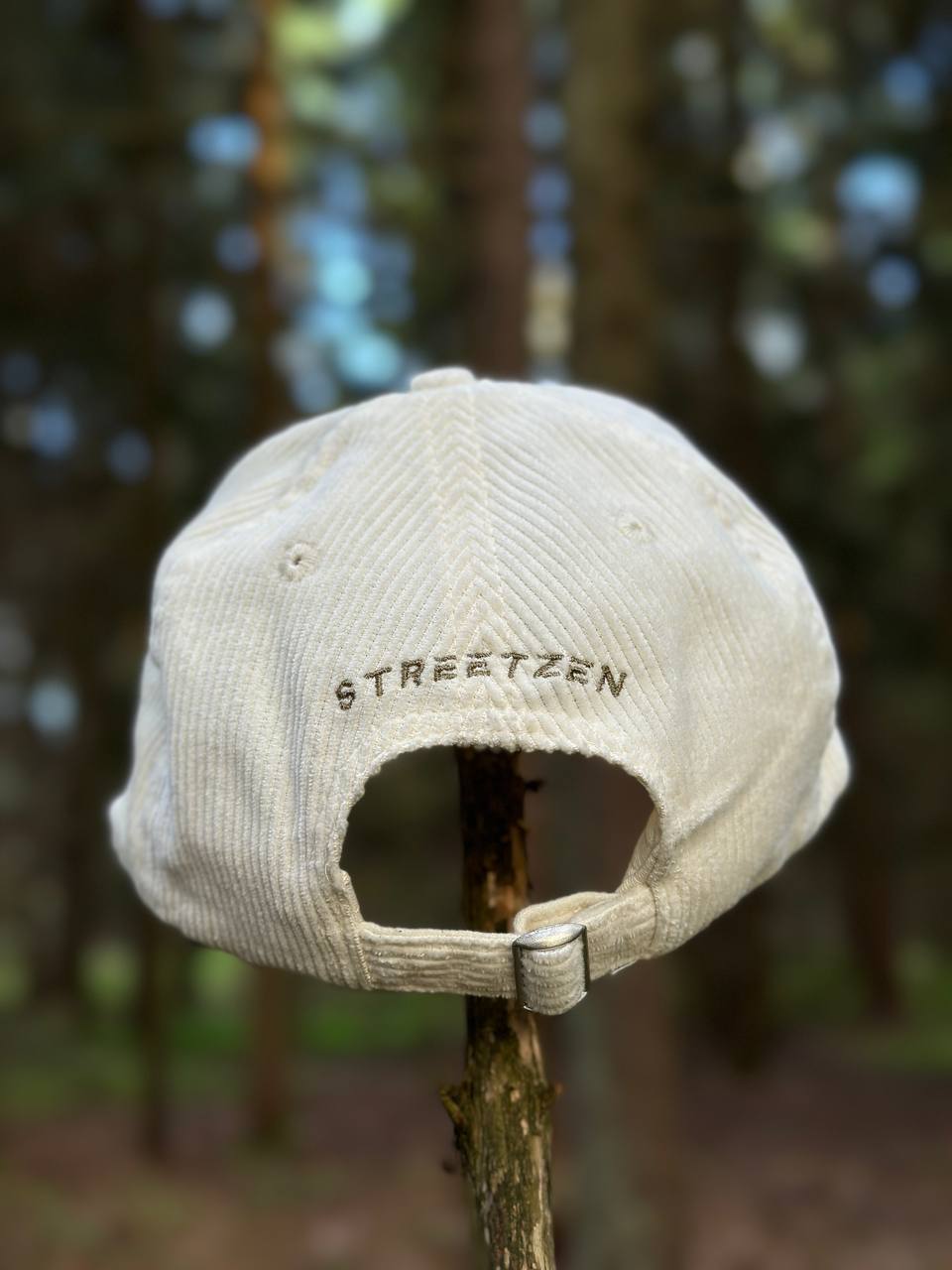 Corduroy Duck - Embroidered Unisex Cap Moss Green