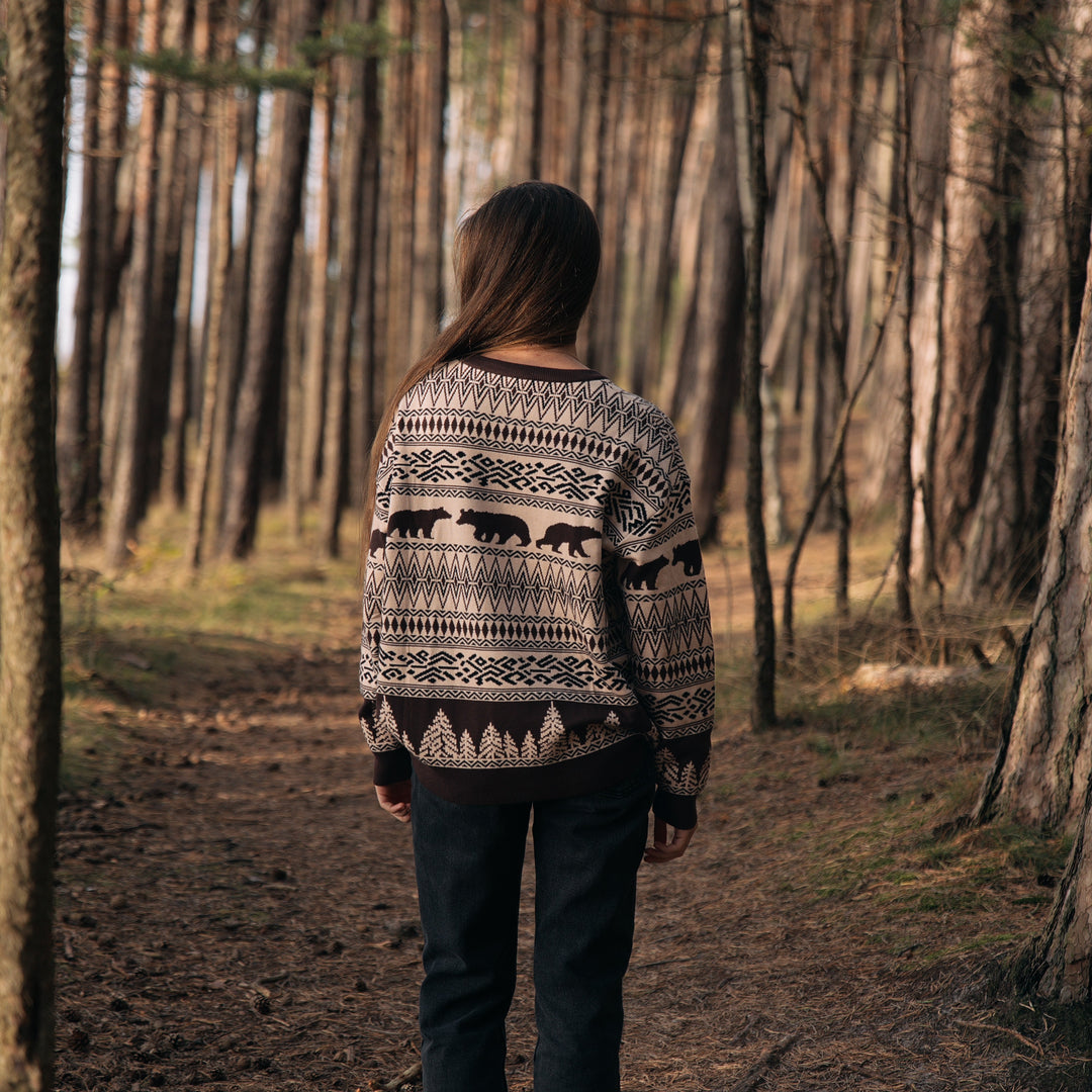 ''Nomad'' Knitted Pattern Sweater - Unisex