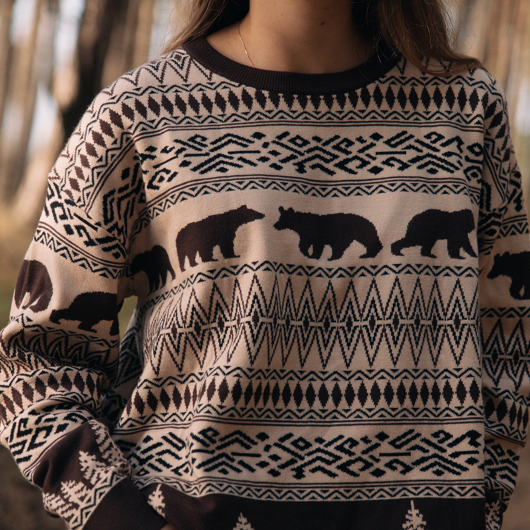 ''Nomad'' Knitted Pattern Sweater - Unisex
