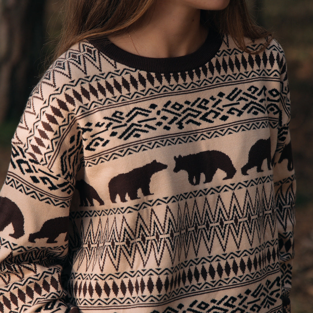 ''Nomad'' Knitted Pattern Sweater - Unisex